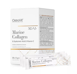 OstroVit Kolagen Morski + Kwas Hialuronowy + Witamina C suplement diety Mango z Ananasem 30x5g