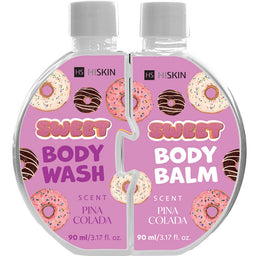 HiSkin Puzzle Body Pina Colada zestaw żel do mycia 90ml + balsam do ciała 90ml