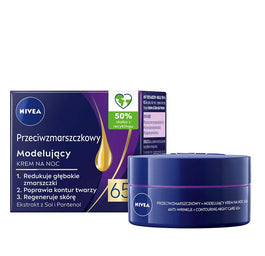 Nivea Przeciwzmarszczkowy + Modelujący krem na noc 65+ 50ml