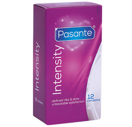 Pasante Intensity prezerwatywy prążkowane z wypustkami 12szt
