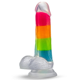 Blush Neo Elite Rainbow Rave dildo świecące w ciemności 16.5cm