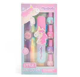 Martinelia Little Unicorn Watch & Manicure Set zestaw uroczy zegarek z błyszczykiem + lakier do paznokci 4szt + pilnik