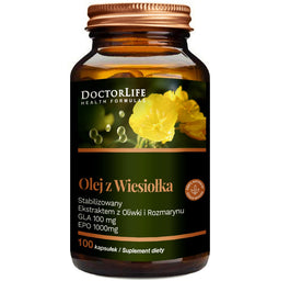 Doctor Life Olej z wiesiołka suplement diety 100 kapsułek