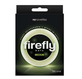 NS Novelties Firefly Halo Medium świecący w ciemności pierścień erekcyjny Clear