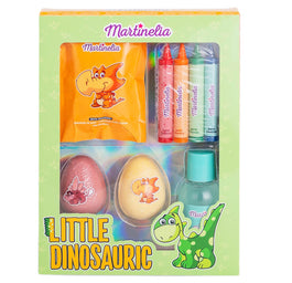 Martinelia Little Dinosauric Fun Bath Set zestaw kule do kąpieli 2x70g + żel pod prysznic 100ml + kredki do kąpieli 4szt + sól do kąpieli 75g