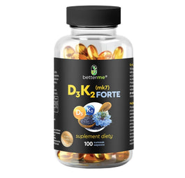 BetterMe D3 K2 MK7 Forte Mocne Kości Odporność Krążenie suplement diety 100 kapsułek