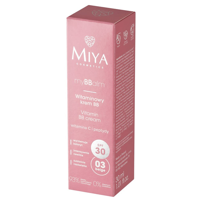 Miya Cosmetics myBBalm witaminowy krem BB SPF30 03 Beige 30ml