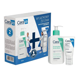 CeraVe Zestaw oczyszczający żel do mycia 236ml + nawilżający krem do twarzy 52ml