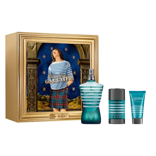 Jean Paul Gaultier Le Male zestaw woda toaletowa spray 125ml + balsam po goleniu 50ml + dezodorant sztyft 75g