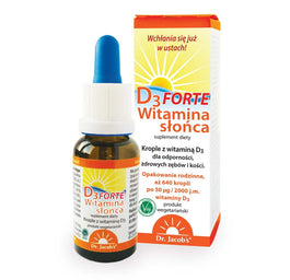 Dr Jacobs Witamina słońca D3 Forte suplement diety w kroplach 20ml