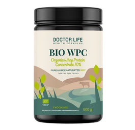 Doctor Life BIO WPC Organic Whey Protein Concentrate 70% białko suplement diety Chocolate 500g