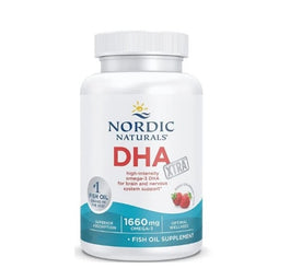 Nordic Naturals DHA Xtra wysoko skoncentrowane kwasy DHA suplement diety Truskawka 60 kapsułek