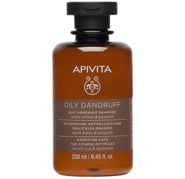 Apivita Oily Dandruff Shampoo szampon przeciwłupieżowy do skóry przetłuszczającej się z Białą Wierzbą i Propolisem 250ml