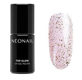 NeoNail Top Glow top hybrydowy Gold Flakes 7.2ml
