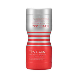 TENGA Dual Sensation Cup jednorazowy masturbator z dwoma otworami Medium