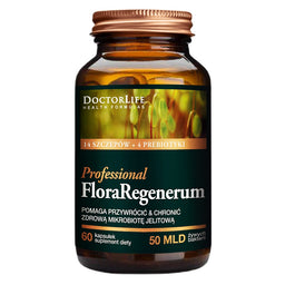 Doctor Life Flora Regenerum suplement diety przywracający zdrową mikrobiotę jelitową 60 kapsułek