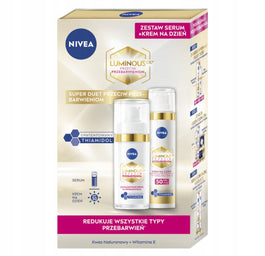 Nivea Luminous 630® zestaw krem na dzień przeciw przebarwieniom 40ml + zaawansowane serum na przebarwienia 30ml