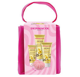 Dermacol Aroma Moment Vanilla Bourbon zestaw żel pod prysznic 250ml + balsam do ciała 200ml + krem do rąk 100ml + myjka do ciała