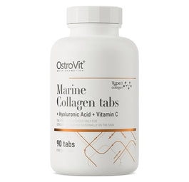 OstroVit Marine Collagen kolagen morski + kwas hialuronowy + witamina C suplement diety 90 tabletek