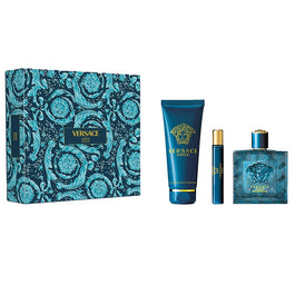 Versace Eros zestaw perfumy spray 100ml + żel pod prysznic 150ml + perfumy spray 10ml
