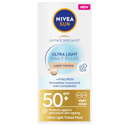 Nivea Sun Ultra Light Daily Fluid SPF50+ fluid do twarzy Light Tinted 40ml