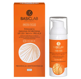 BasicLab Protecticus tonująca emulsja ochronna SPF50+ Prewencja i Antyoksydacja 50ml