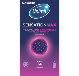 Unimil Senstation Max prezerwatywy z największa liczbą wypustek 12szt