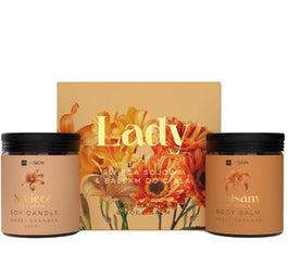 HiSkin Lady Sweet Oranges zestaw świeczka sojowa 200ml + balsam do ciała 200ml