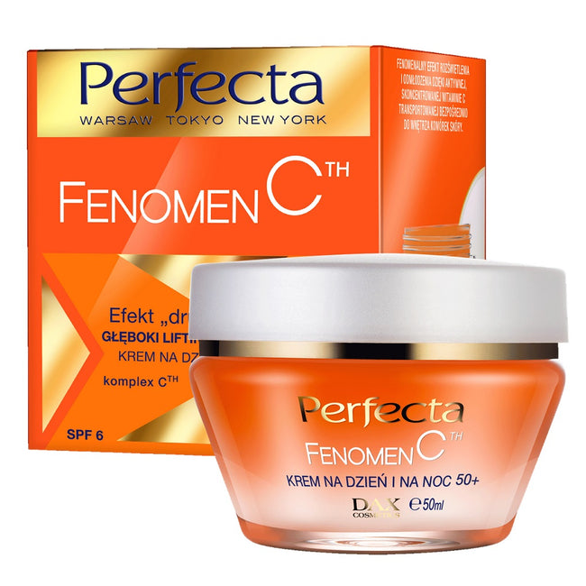 Perfecta Fenomen C 50+ zestaw krem na dzień i na noc 50ml + krem pod oczy i na powieki 15ml