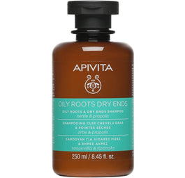 Apivita Oily Roots & Dry Ends Shampoo Nettle & Propolis szampon regulujący przetłuszczanie nasady i odżywiający suche końcówki z Pokrzywą i Propolisem 250ml
