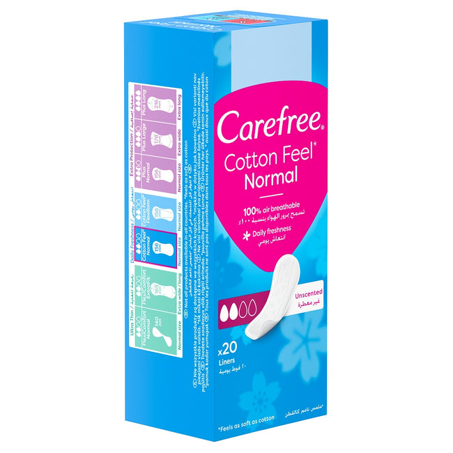 Carefree Cotton Feel Normal wkładki higieniczne nieperfumowane 20szt