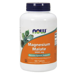 Now Foods Magnesium Malate 1000mg suplement diety 180 tabletek