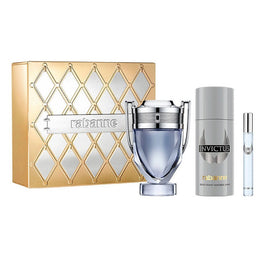 Paco Rabanne Invictus zestaw woda toaletowa spray 100ml + woda toaletowa spray 10ml + dezodorant spray 150ml