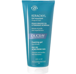 DUCRAY Keracnyl żel do mycia twarzy i ciała skóry skłonnej do trądziku 200ml