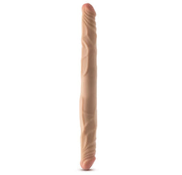 Blush Dr.Skin+ Posable Double Dong dwustronne realistyczne dildo Beige 35.6cm