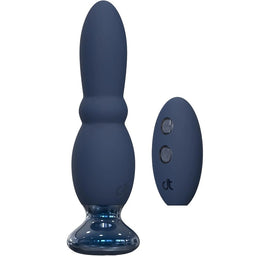 Dream Toys Glam Beaded Anal Vibe wibrujący korek analny z pilotem Granatowy