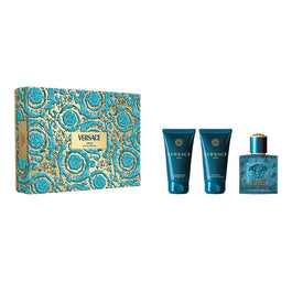 Versace Eros zestaw woda perfumowana spray 50ml + żel pod prysznic 50ml + balsam po goleniu 50ml