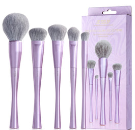 JESSUP Luxury Purple Face Makeup Brush zestaw pędzli T514 5szt.