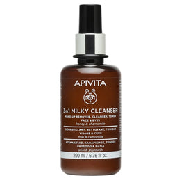 Apivita 3in1 Milky Cleanser Face & Eyes oczyszczające mleczko do twarzy i oczu z Rumiankiem i Miodem 200ml
