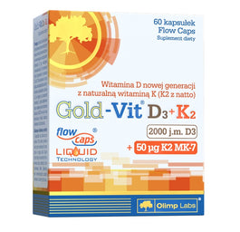 Olimp Labs Gold-Vit D3 2000 + K2 suplement diety 60 kapsułek