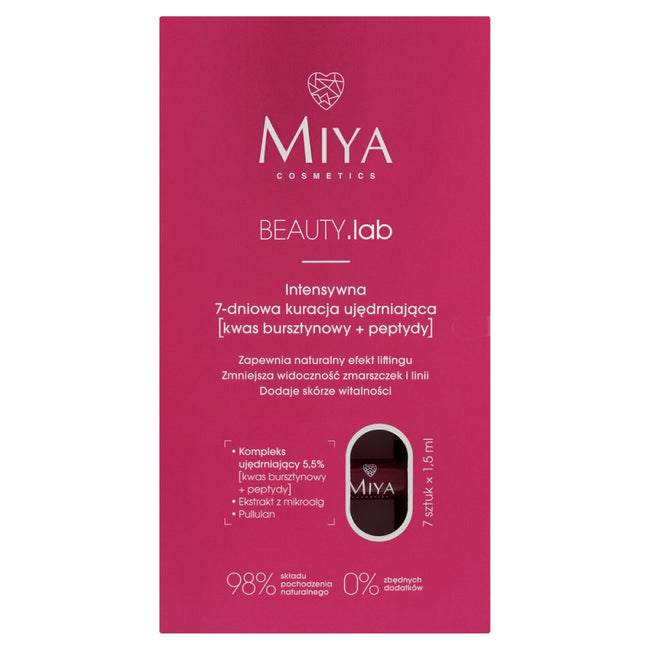 Miya Cosmetics BEAUTY.lab intensywna 7-dniowa kuracja ujędrniająca [kwas bursztynowy + peptydy] 7x1.5ml