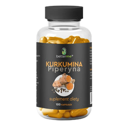 BetterMe Kurkumina i Piperyna suplement diety 100 kapsułek
