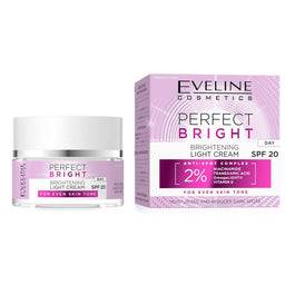 Eveline Cosmetics Perfect Bright rozjaśniający lekki krem na dzień SPF20 50ml