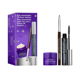 Clinique Eye Essential: 24 Hour Lashes zestaw tusz do rzęs 6ml + eyeliner w kredce 0.14g + przeciwzmarszczkowy krem pod oczy 15ml