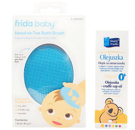 Skarb Matki Zestaw olejek na ciemieniuszkę 30ml + myjka Derma Frida