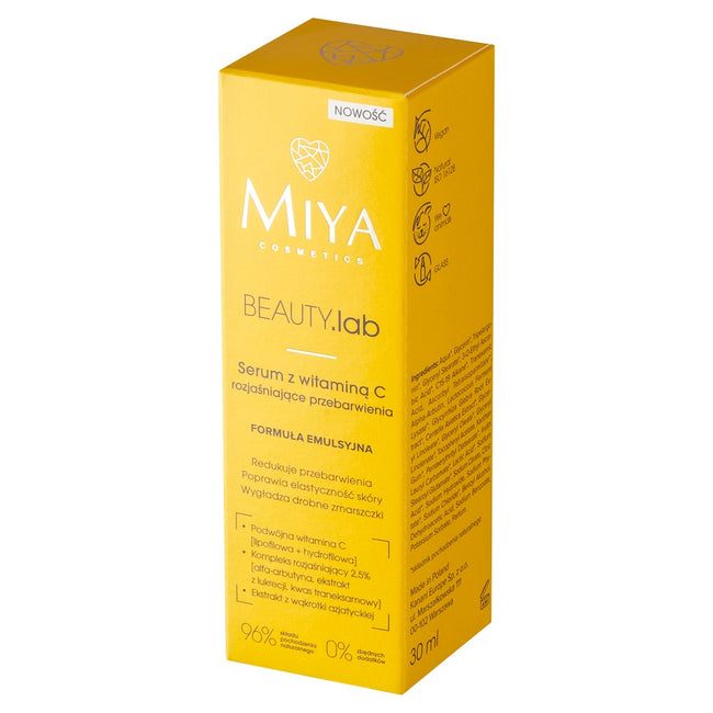 Miya Cosmetics BEAUTY.lab serum z witaminą C rozjaśniające przebarwienia 30ml
