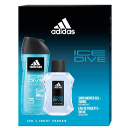 Adidas Ice Dive zestaw woda toaletowa spray 100ml + żel pod prysznic 250ml