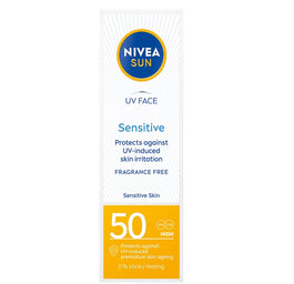 Nivea Sun Sensitive krem ochronny do twarzy dla skóry wrażliwej SPF50 50ml