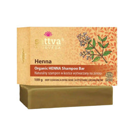 Sattva Organiczny szampon w kostce z henną do włosów 100g