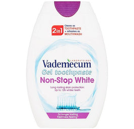 Vademecum 2in1 Toothpaste&Mouthwash Non-Stop White pasta do zębów i płyn do płukania jamy ustnej 75ml (Copy)